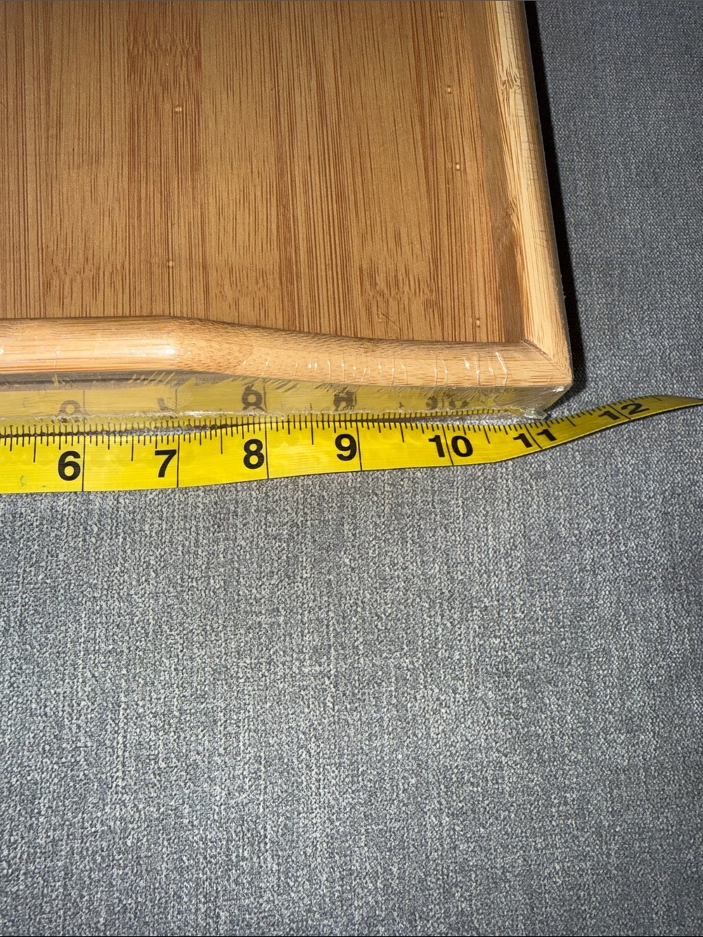 Raised Bamboo Serving Tray with Handles - Picture 4 of 4